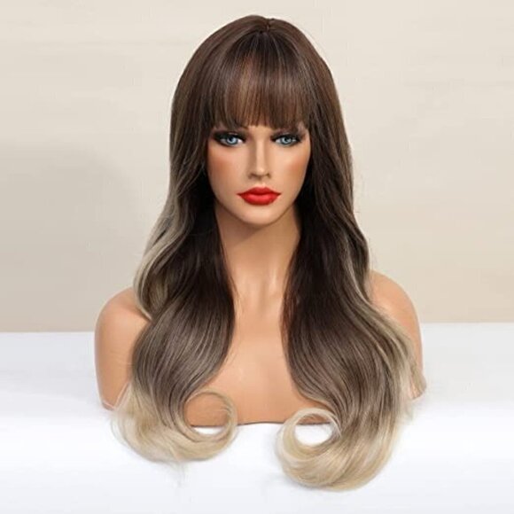 ๐
บ๐ Gorgeous Ash Brown to Blonde Ombre Long Wavy Hair Replacement NWT SEXY ๐ - Picture 4 of 8